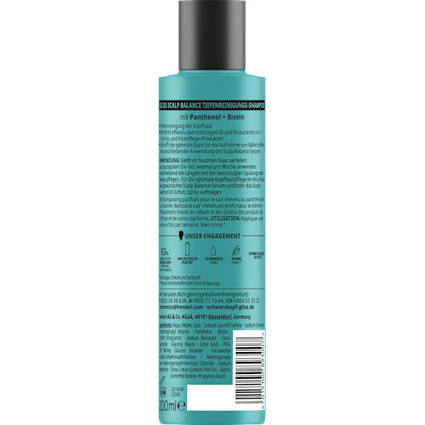 Shampoo scalp balance Tiefenreinigung Schwarzkopf GLISS