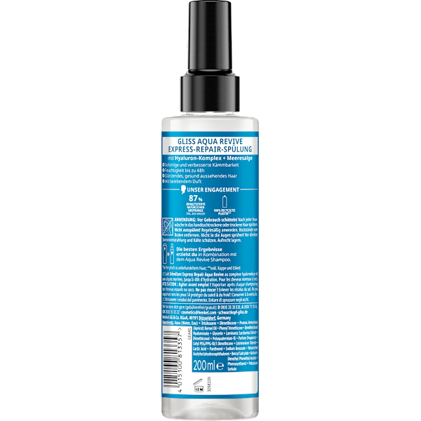 Sprüh-Conditioner Express-Repair Aqua Revive Schwarzkopf GLISS