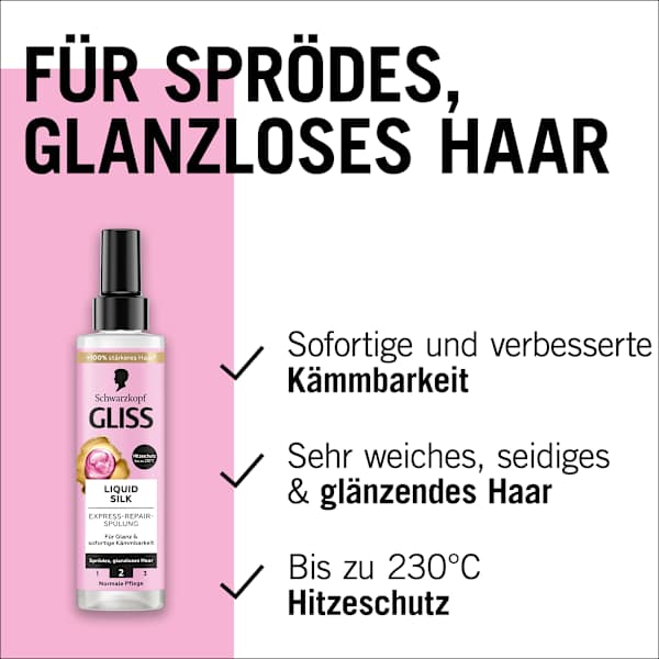 Sprüh-Conditioner Express-Repair Liquid Silk Schwarzkopf GLISS