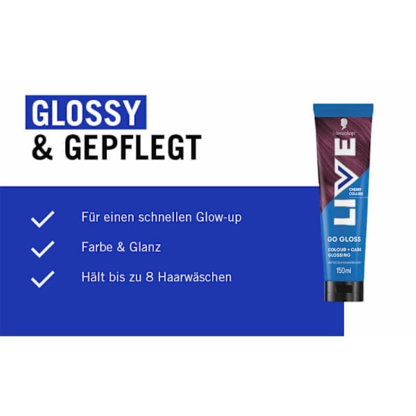 Farb-Glanzbehandlung Glossing Go Gloss, Cherry Cola Red Schwarzkopf LIVE