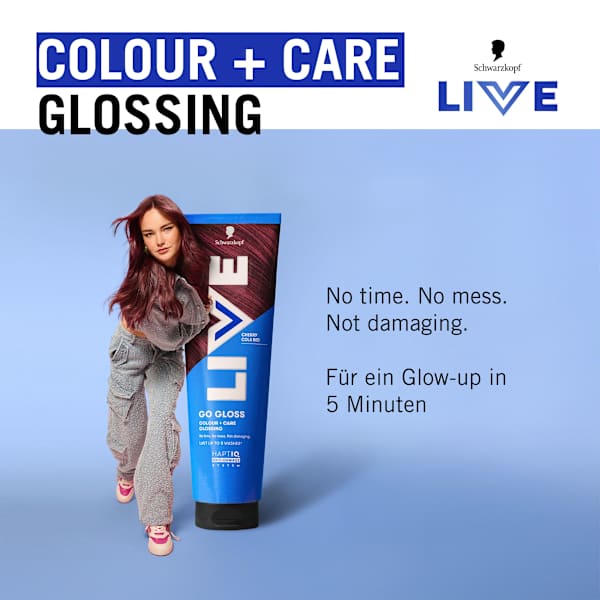 Farb-Glanzbehandlung Glossing Go Gloss, Cherry Cola Red Schwarzkopf LIVE