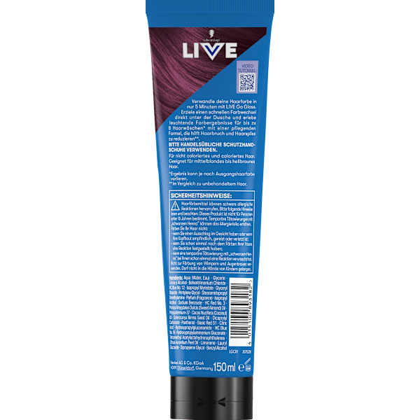 Farb-Glanzbehandlung Glossing Go Gloss, Cherry Cola Red Schwarzkopf LIVE