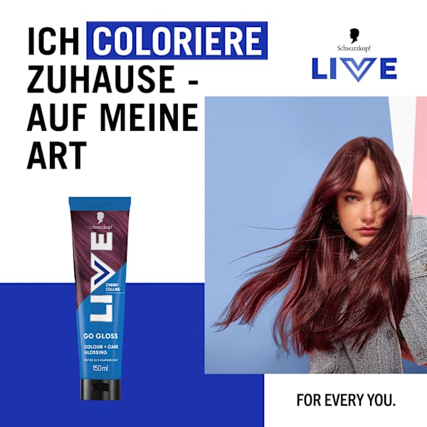 Farb-Glanzbehandlung Glossing Go Gloss, Cherry Cola Red Schwarzkopf LIVE