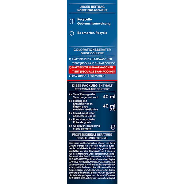 Intensivtönung Anti-Grau-Gel 80 Schwarzbraun Schwarzkopf Men Perfect