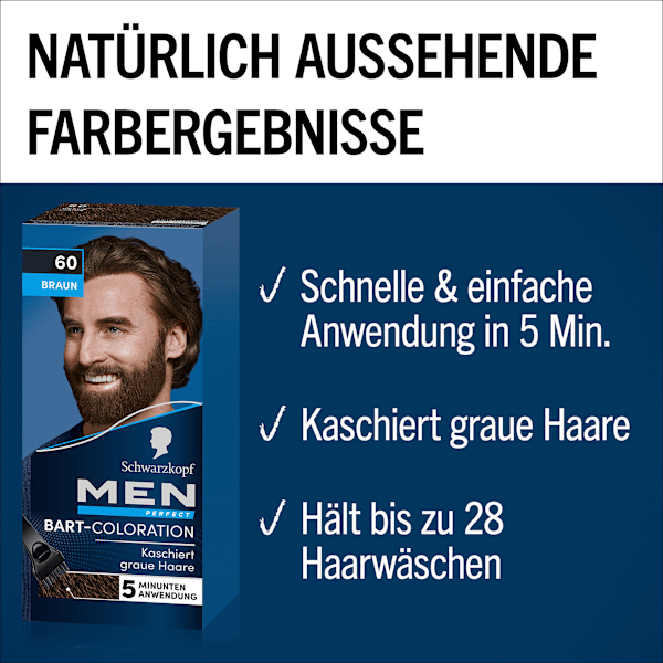 Tönung Bart 60 Natur Braun, 1 St Schwarzkopf Men Perfect