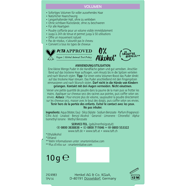 Haarpuder VOLUMEN Schwarzkopf taft