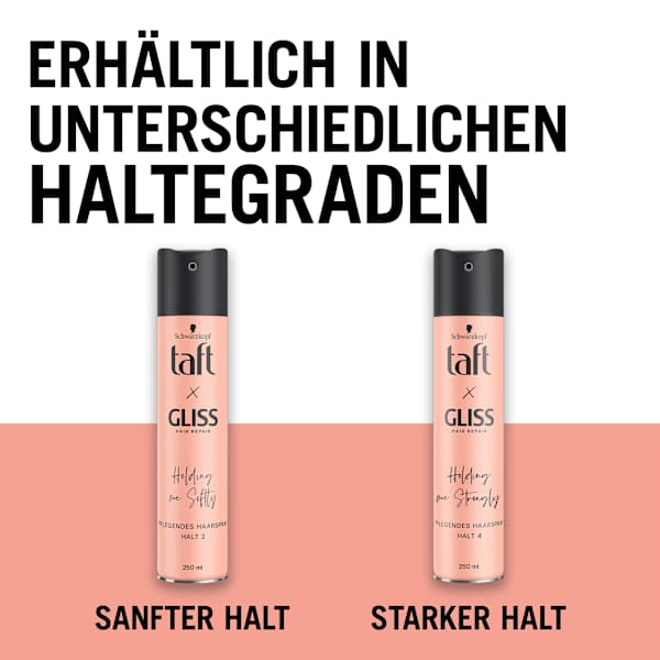 Haarspray taft x Gliss Holding me Strongly Schwarzkopf taft