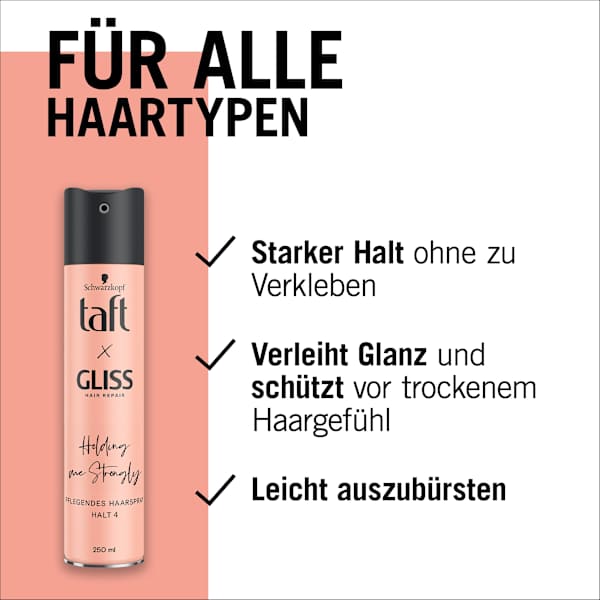 Haarspray taft x Gliss Holding me Strongly Schwarzkopf taft