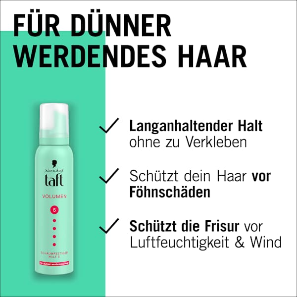 Schaumfestiger Volumen, für dünner werdendes Haar Schwarzkopf taft