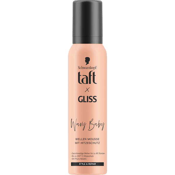 Schaumfestiger Wellenmousse Taft x Gliss Wavy Baby Schwarzkopf taft