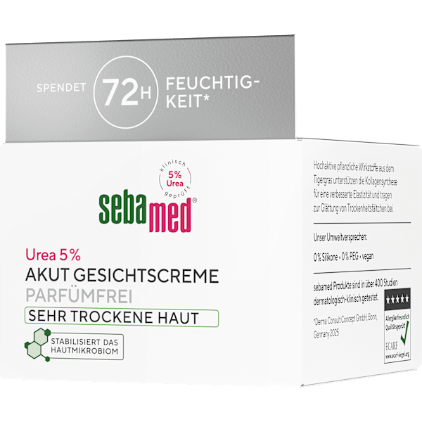Gesichtscreme Akut Urea 5% sehr trockene Haut sebamed