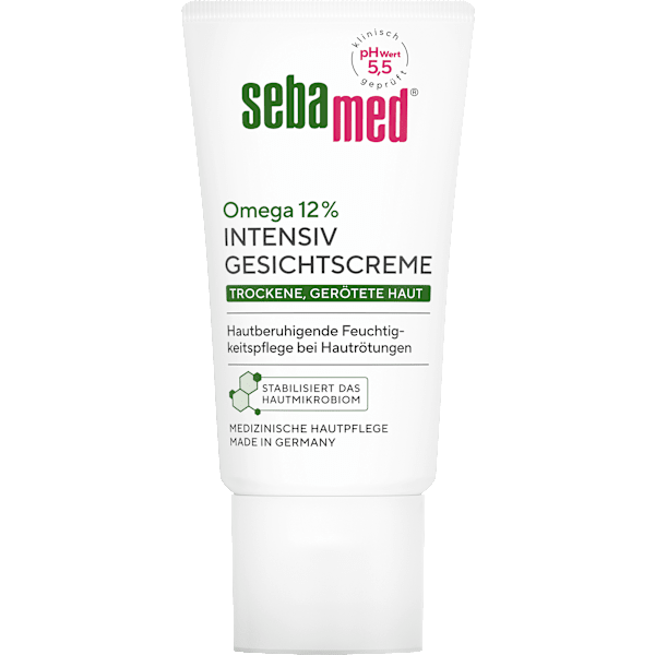 Gesichtscreme intensiv Omega 12% trockene, gerötete Haut sebamed