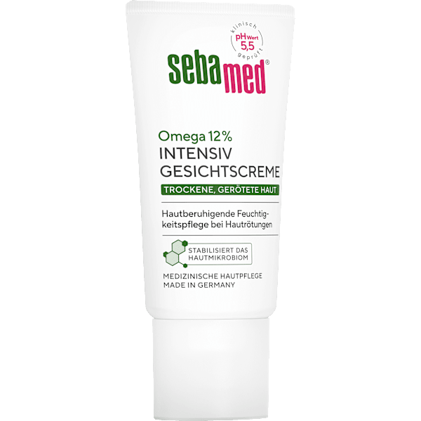 Gesichtscreme intensiv Omega 12% trockene, gerötete Haut sebamed