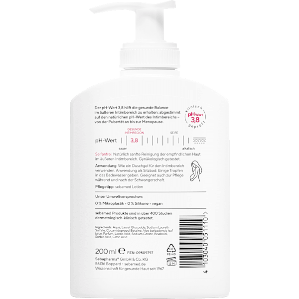 Intimpflege Waschgel seifenfrei sebamed