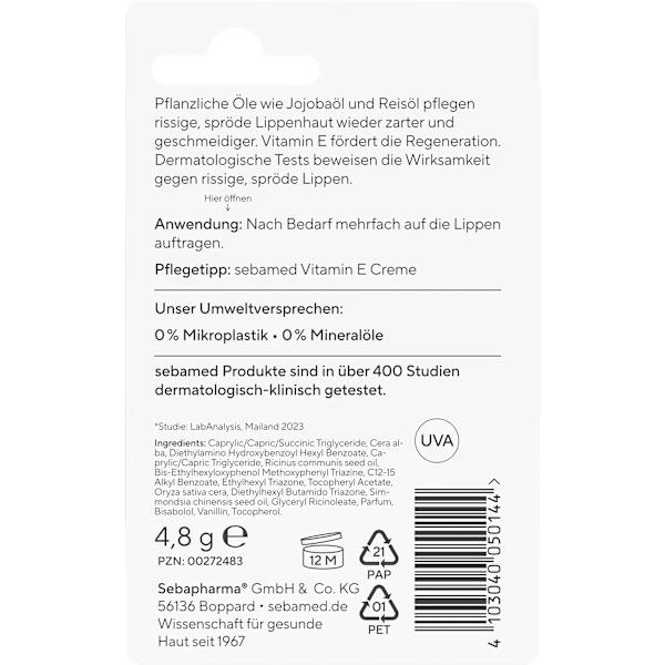 Lippenpflege schützend LSF 15 sebamed