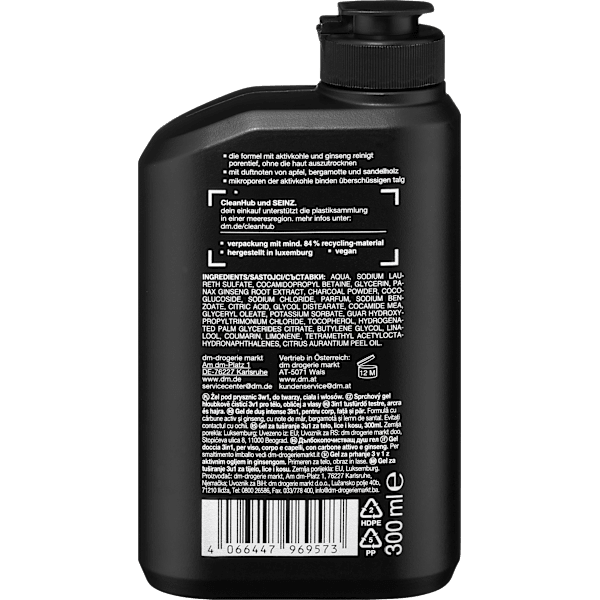 Duschgel intense 3in1 SEINZ.