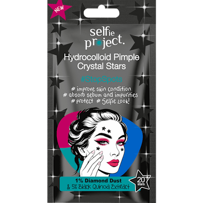 Selfie Project Anti Pimple Patches Hydrocolloid Pimple Crystal Stars, 20 pcs
