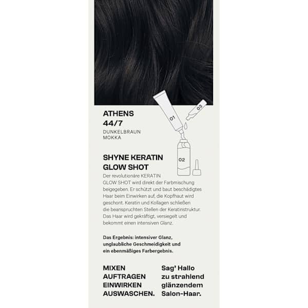 Haarfarbe 44/7 Athens Dunkelbraun Mokka SHYNE Professional