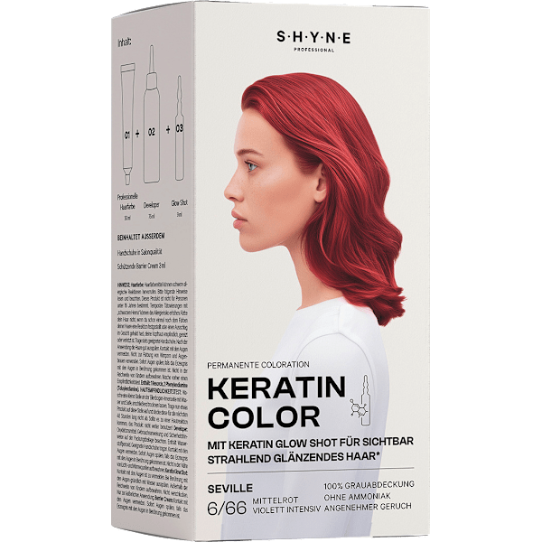 Haarfarbe 6/66 Seville Mittelrot Violett Intensiv SHYNE Professional