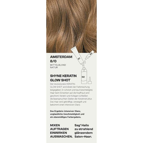 Haarfarbe 8/0 Amsterdam Mittelblond Natur SHYNE Professional