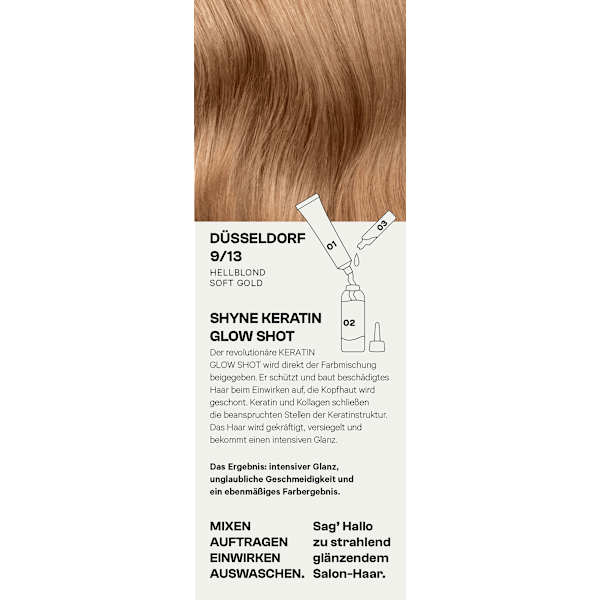 Haarfarbe 9/13 Düsseldorf Hellblond Soft Gold SHYNE Professional