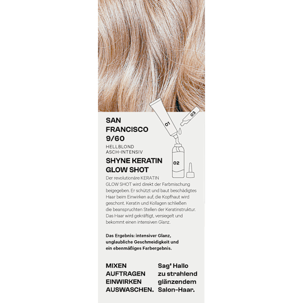 Haarfarbe 9/60 San Francisco Hellblond Asch-Intensiv SHYNE Professional