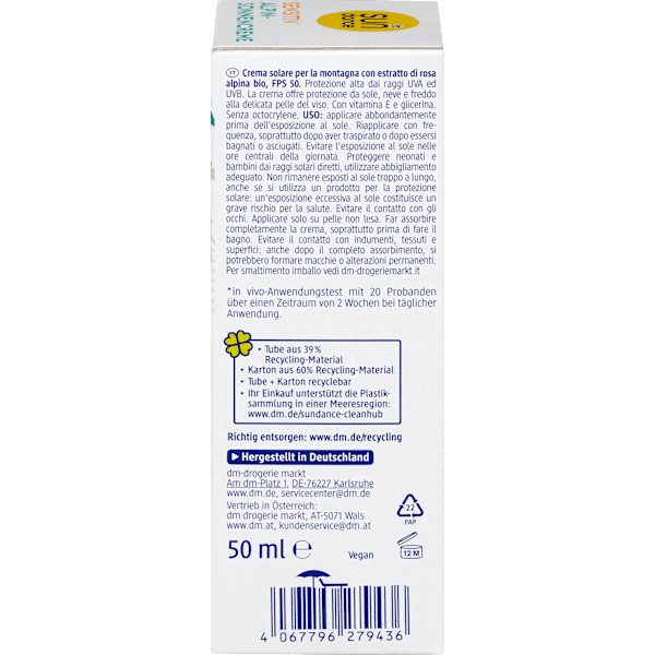 Sonnencreme Alpin sensitiv mit Kälteschutz, LSF 50 SUNDANCE
