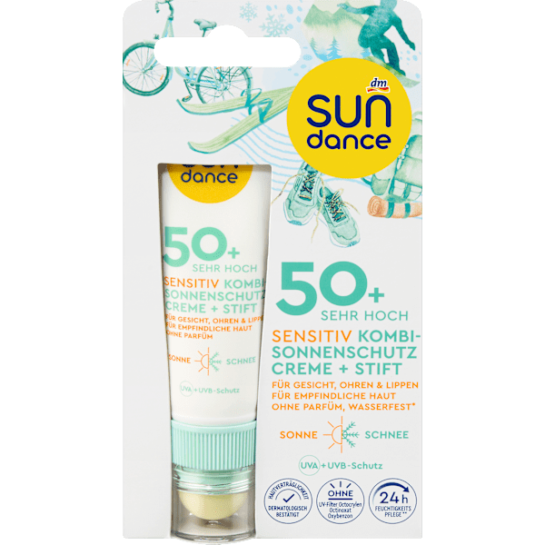 Sonnenschutz Kombi Gesicht sensitiv Creme & Stift, LSF 50 (25 ml & 3 g) SUNDANCE