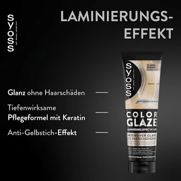 Farb-Glanzbehandlung Glossing Color Glaze Platin Blond Syoss