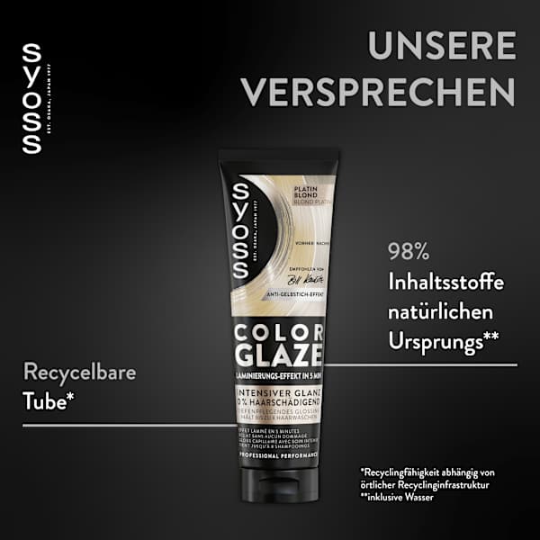 Farb-Glanzbehandlung Glossing Color Glaze Platin Blond Syoss