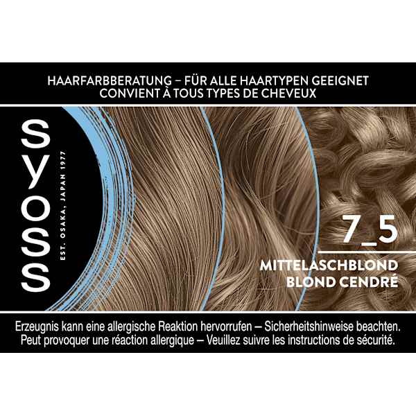 Haarfarbe 7_5 Mittelaschblond Syoss