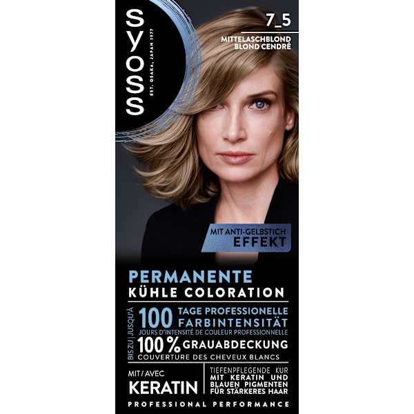 Haarfarbe 7_5 Mittelaschblond Syoss