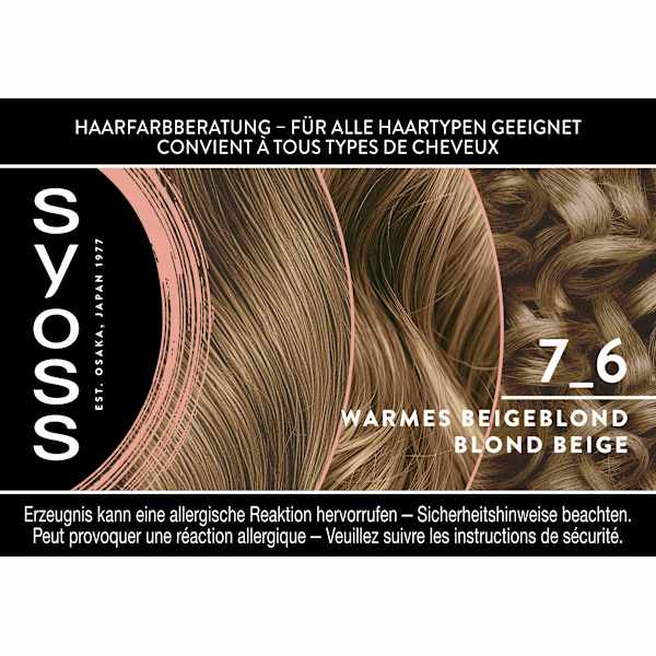 Haarfarbe 7_6 Warmes Beigeblond Syoss