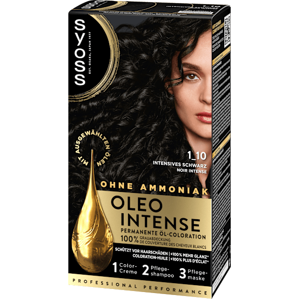 Haarfarbe 1_10 Intensives Schwarz Syoss Oleo Intense