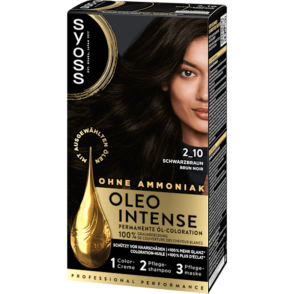 Haarfarbe 2_10 Schwarzbraun Syoss Oleo Intense