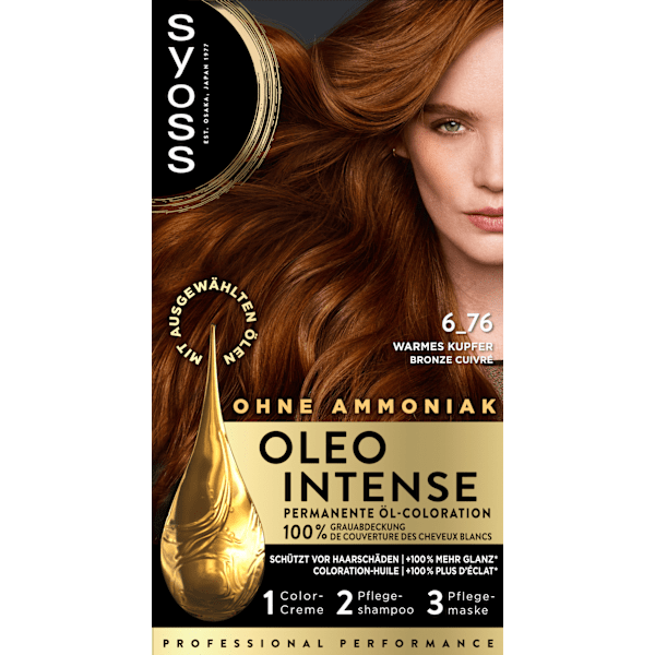 Haarfarbe 6_76 Warmes Kupfer Syoss Oleo Intense