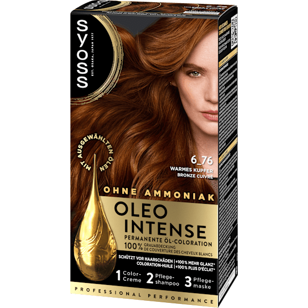 Haarfarbe 6_76 Warmes Kupfer Syoss Oleo Intense