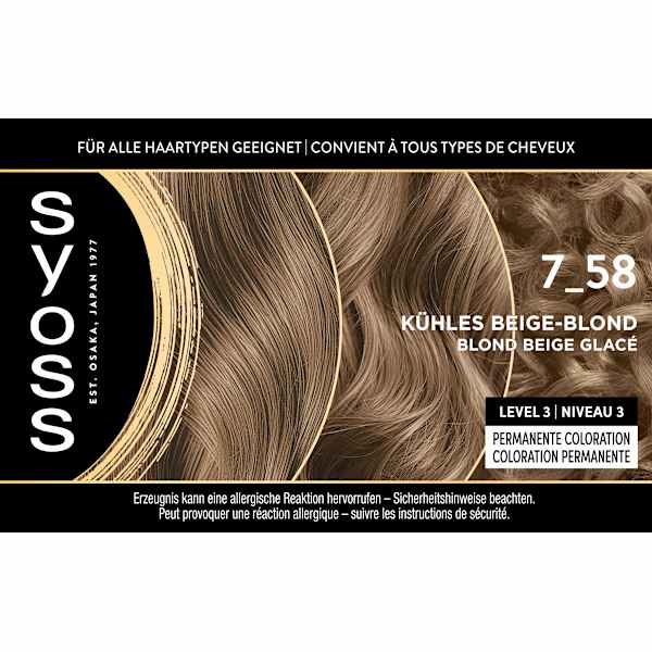 Haarfarbe 7_58 Kühles Blond Syoss Oleo Intense