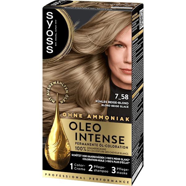 Haarfarbe 7_58 Kühles Blond Syoss Oleo Intense