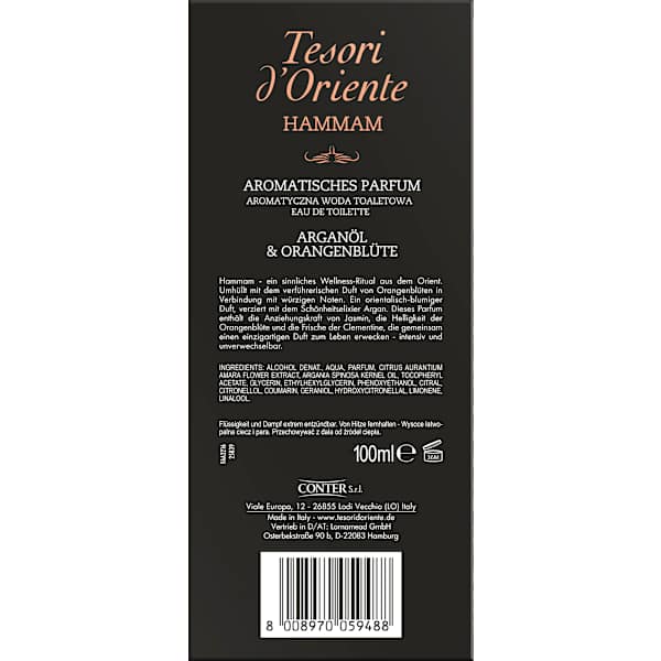 Hammam Eau de Toilette Tesori d'Oriente