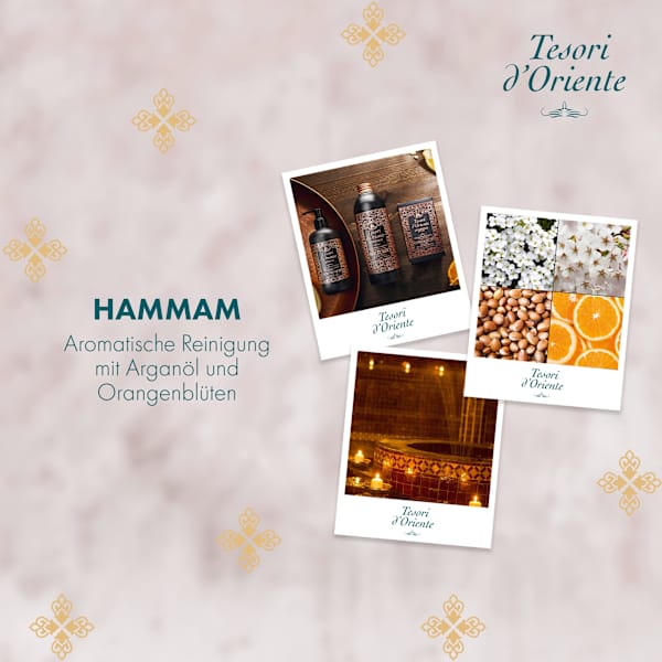Körperpeeling Hammam, Arganöl & Orangenblüte Tesori d'Oriente