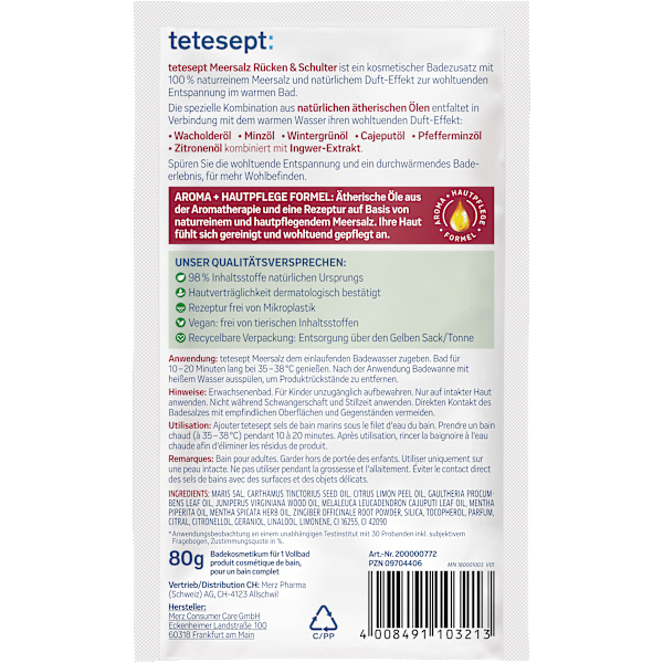 Badesalz Rücken & Schulter tetesept