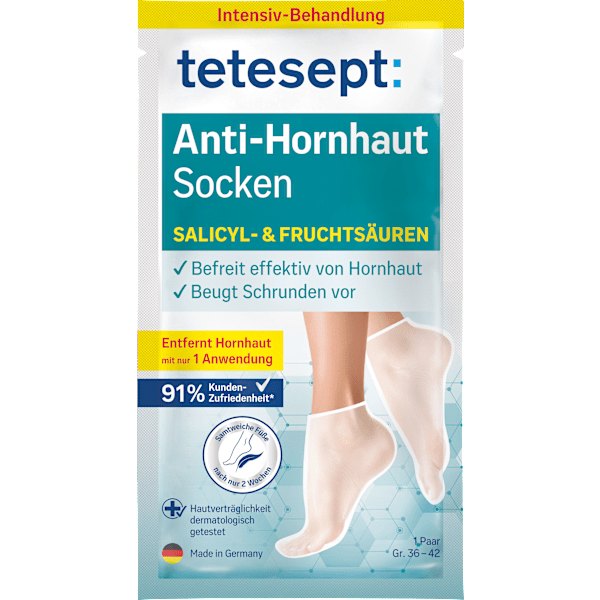 Fußmaske Socken Anti-Hornhaut (1 Paar) tetesept