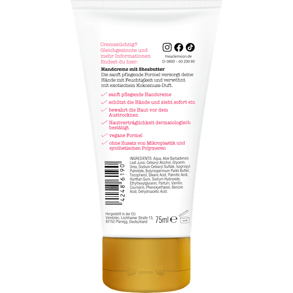 Handcreme my coconut island mit Sheabutter & Kokosnuss-Duft treaclemoon