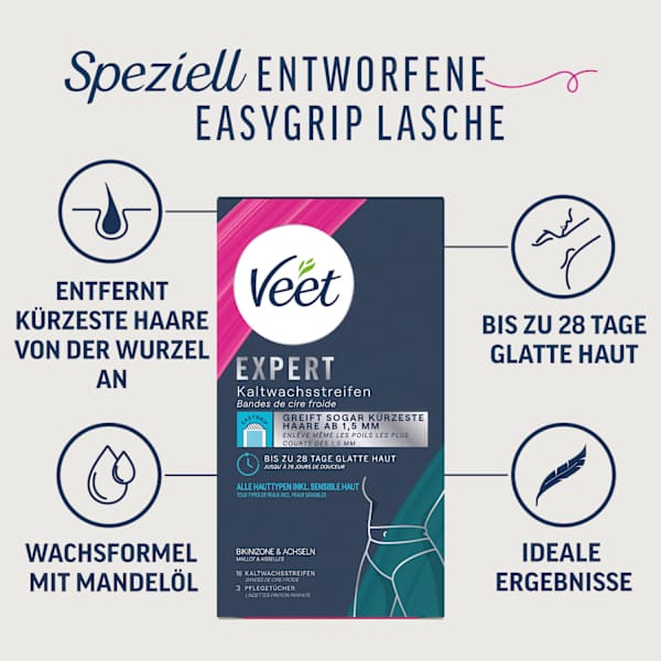 Kaltwachsstreifen Bikinizone & Achseln Veet