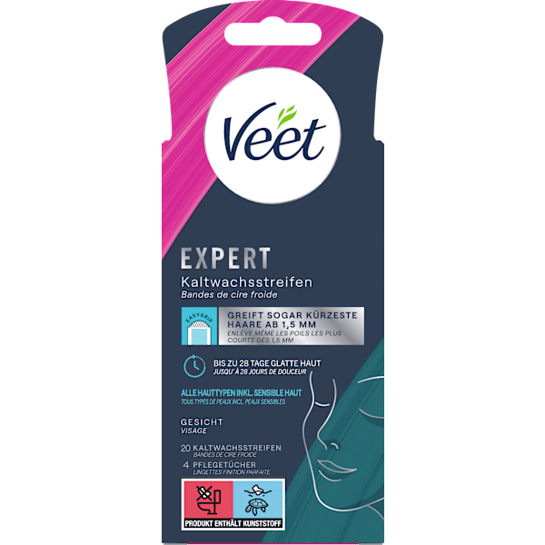 Kaltwachsstreifen Gesicht Expert Veet