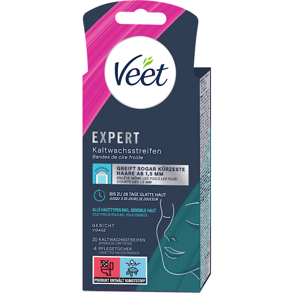 Kaltwachsstreifen Gesicht Expert Veet