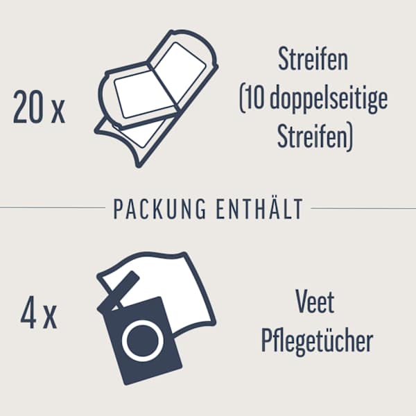 Kaltwachsstreifen Gesicht sensitive Veet