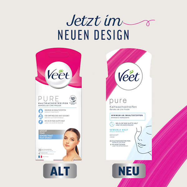 Kaltwachsstreifen Gesicht sensitive Veet