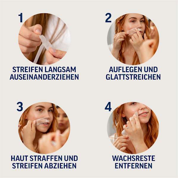 Kaltwachsstreifen Gesicht sensitive Veet